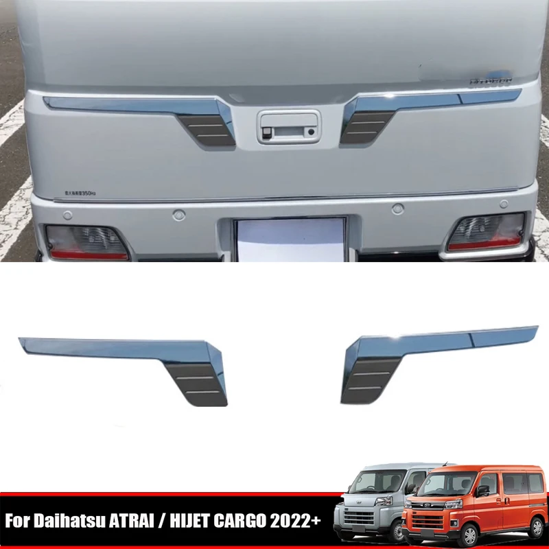 

For Daihatsu ARTAI/Hijet Cargo 2022 2023 chrome Rear Trunk Lid Cover Protective Strips Tailgate Anti-Scratch Strip Accessories