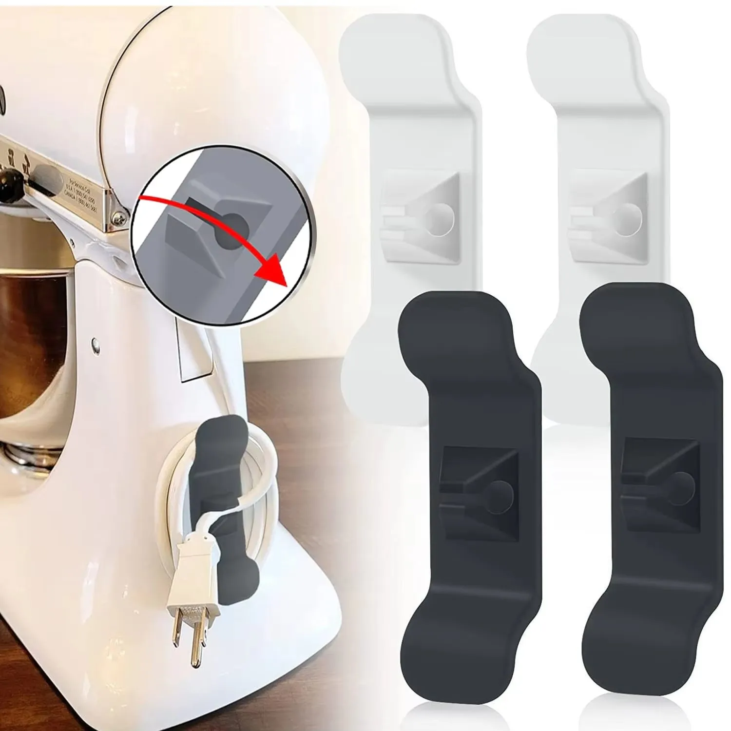 1/2/3/5/10pcs Cord Winder Cable Management Clip Cable Holder Keeper Organizer For Air Fryer Coffee Machine Kitchen Appliances