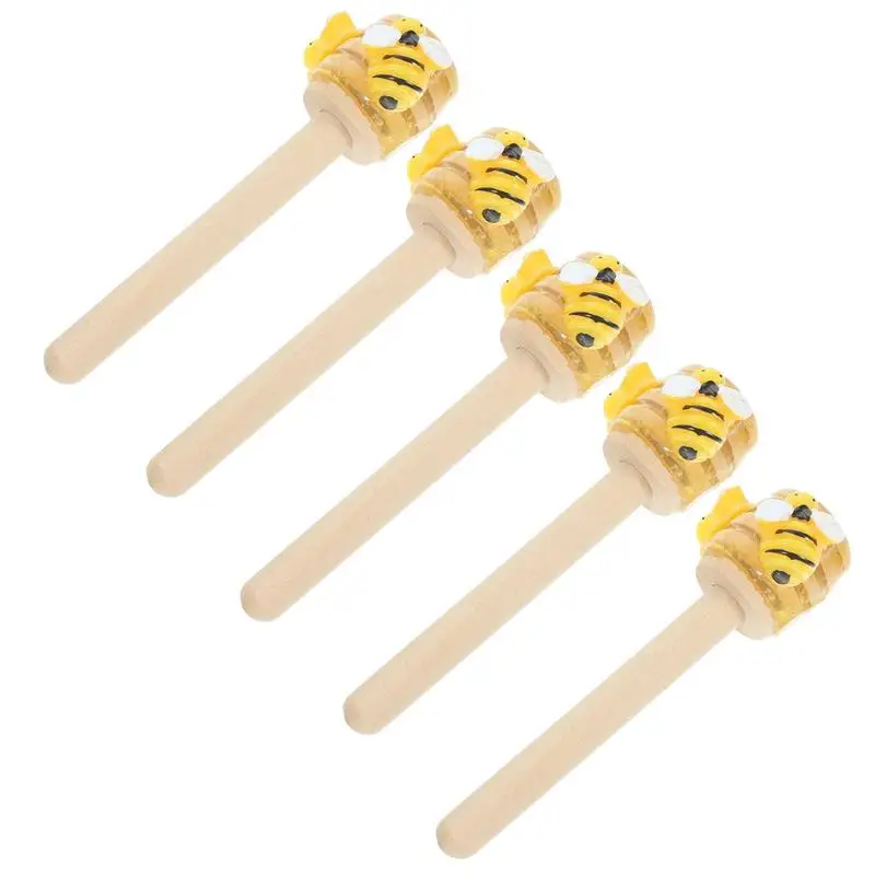 5pcs Honey Dipper With Faux Honey And Bee Tabletop Bee Themed Decorations Tiered Tray Decor