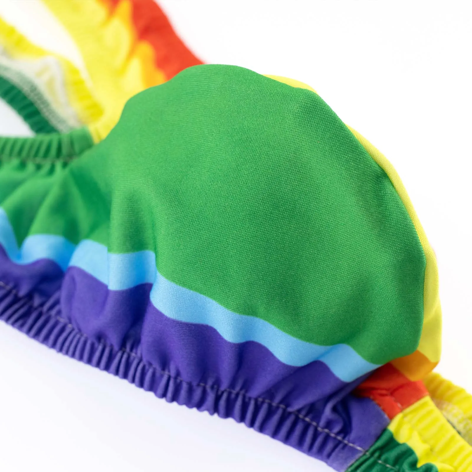 Men Sexy Erotic Lingerie Open Thong Mankini Rainbow One-piece Swimsuit Thong Underwear Swimwear Bathing Suit Bodysuit image 3