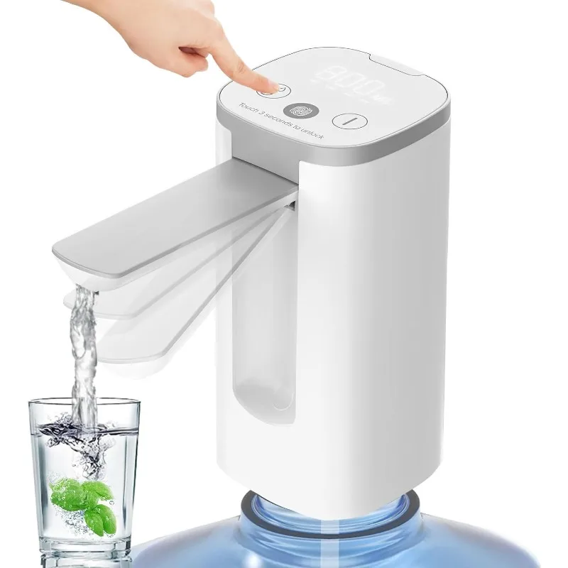 

Rechargeable Water Dispenser Portable Wireless Electric Water Pump, Silent, Automatic Folding, High Flow, Type C Charging,