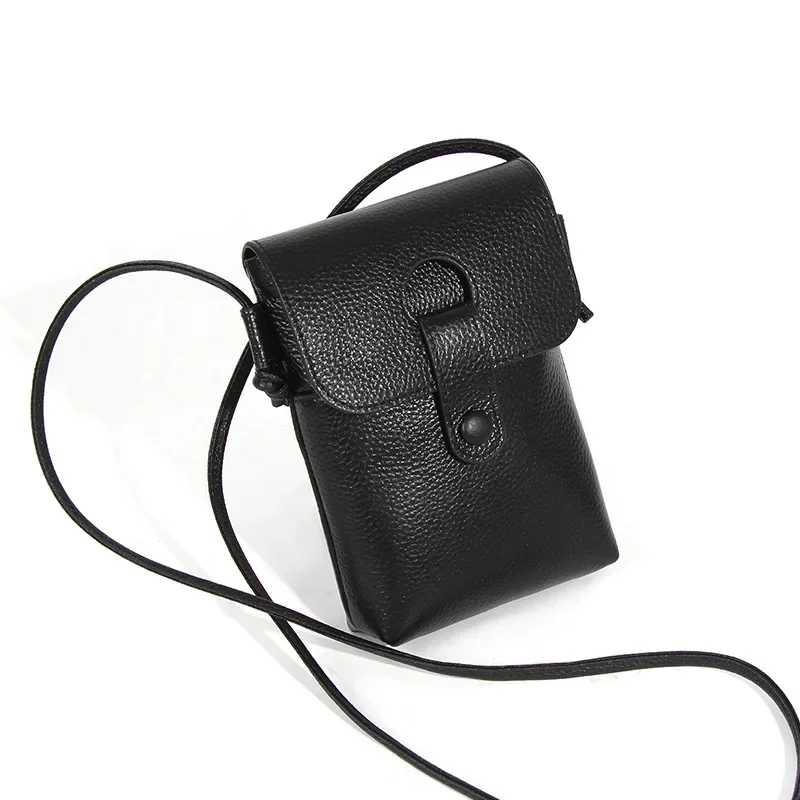 Cellphone Shoulder Bag Genuine Leather Cell Phone Bag Women Crossbody Shoulder Wallets Soft Strap Handbag for Samsung IPhone