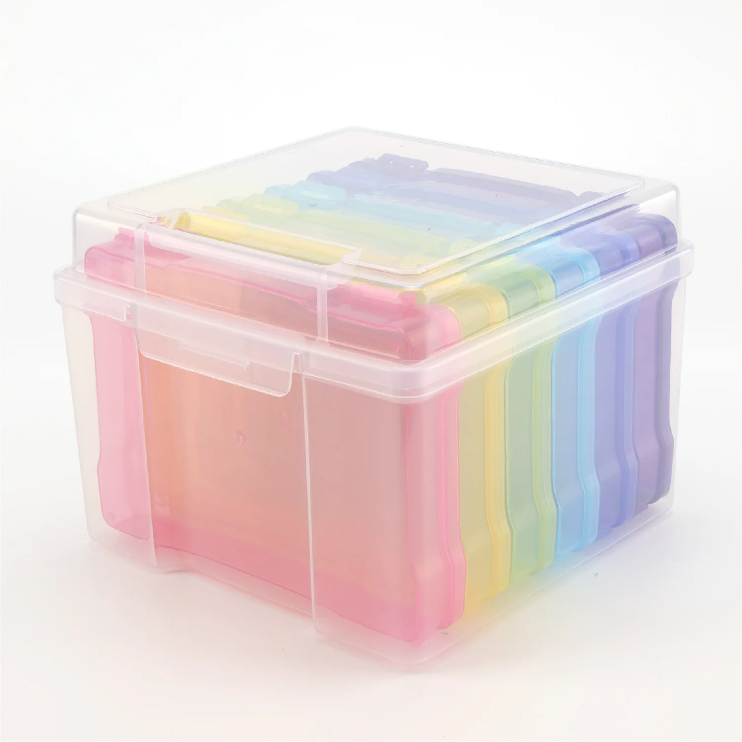 

Thicken PP Big Box With 6 Small Cases 4x6 Inch Photo Storage Box Puzzles Desktop Acccessories Organizer Tool Storage Sorting