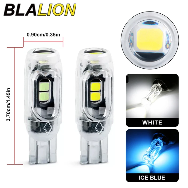 BLALION Strobe Flash T10 LED W5W 194 168 5smd 3030 Turn Signal Bulb Car Interior Light Reading Door License Plate Wedge Lamp 12V