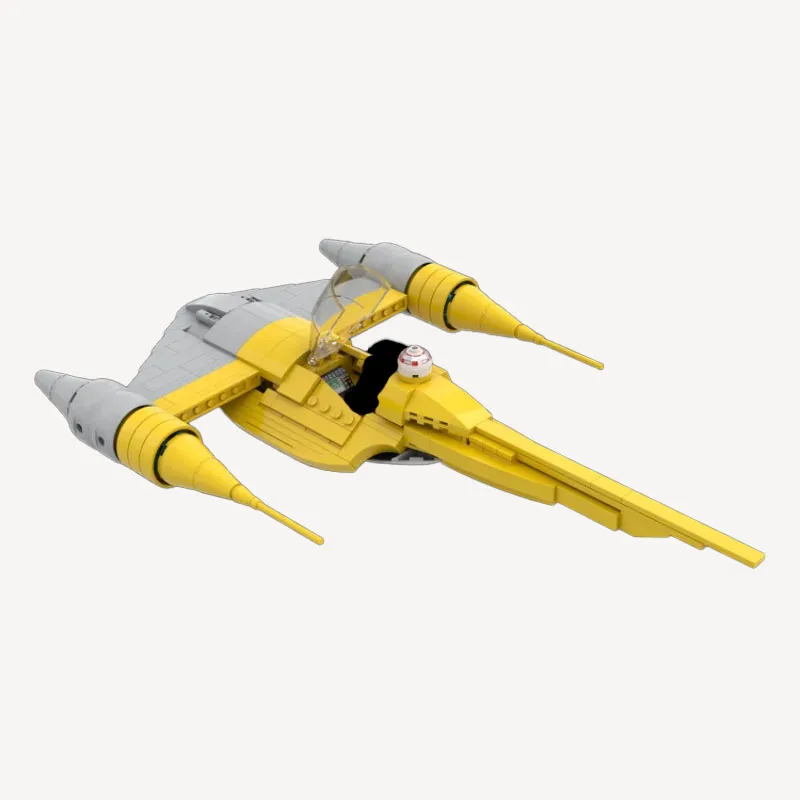 MOC Space Series Building Block Model Theed N-1 Naboo Starfighter High Tech Weapons Parts Set Originality DlY Kids Gift