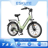 ESKUTE C100 Electric Bike 250W Motor 36V 10.4Ah Battery, 26*1.75' Tires, 25km/h Max Speed, 50-60km Range, Mechanical Disc Brakes