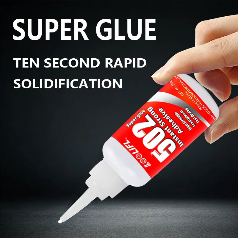 502Super Glue 1-8Pcs Cyanoacrylate Instant Adhesive Quick Dry High Strength for Metal Wood Plastic Ceramic DIY Craft Home Repair