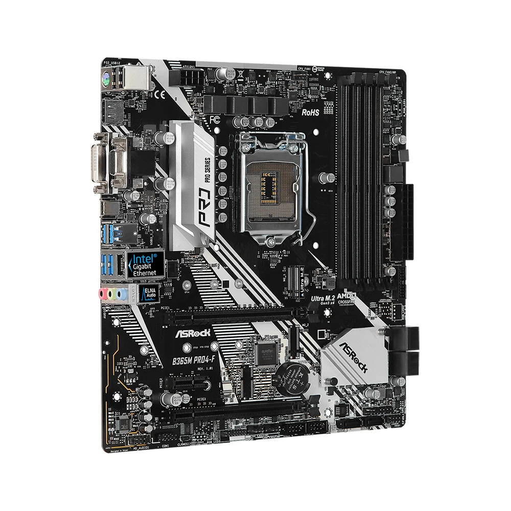 ASRock B365M Motherboard LGA 1151 Intel B365 DDR4 2666 Supports 9th and 8th Gen Intel Core Processors PCIe 3.0 USB 3.1 Micro ATX