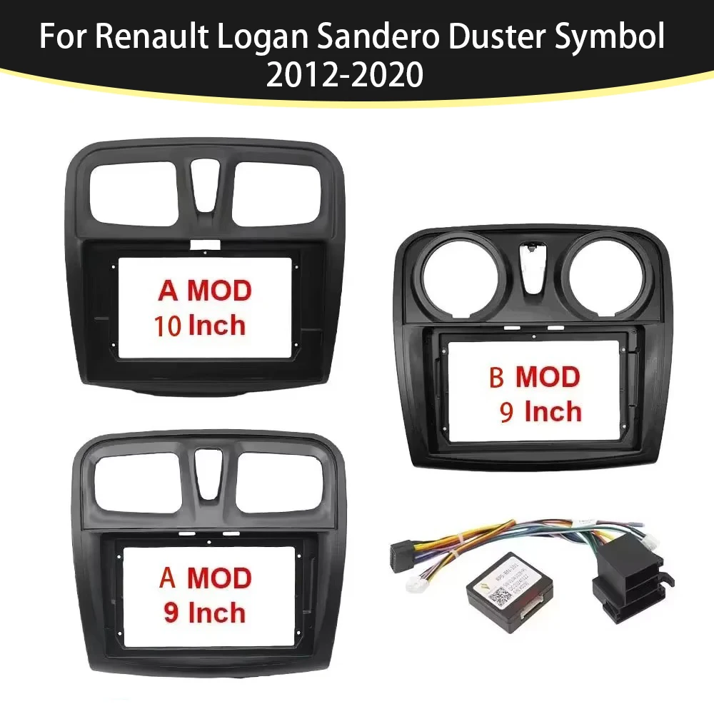 9 Inch 10 Inch Car Frame Fascia Adapter Android Radio Dash Fitting Panel Kit For Renault Logan Sandero Duster Symbol 2012-2020