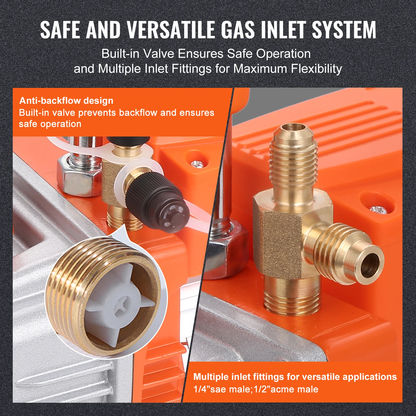 SucceBuy 1 & 2 المرحلة مضخة تفريغ 3.5/5/7CFM AC120V مكيف الهواء مضخة تفريغ ، صيانة التبريد إصلاح HVAC