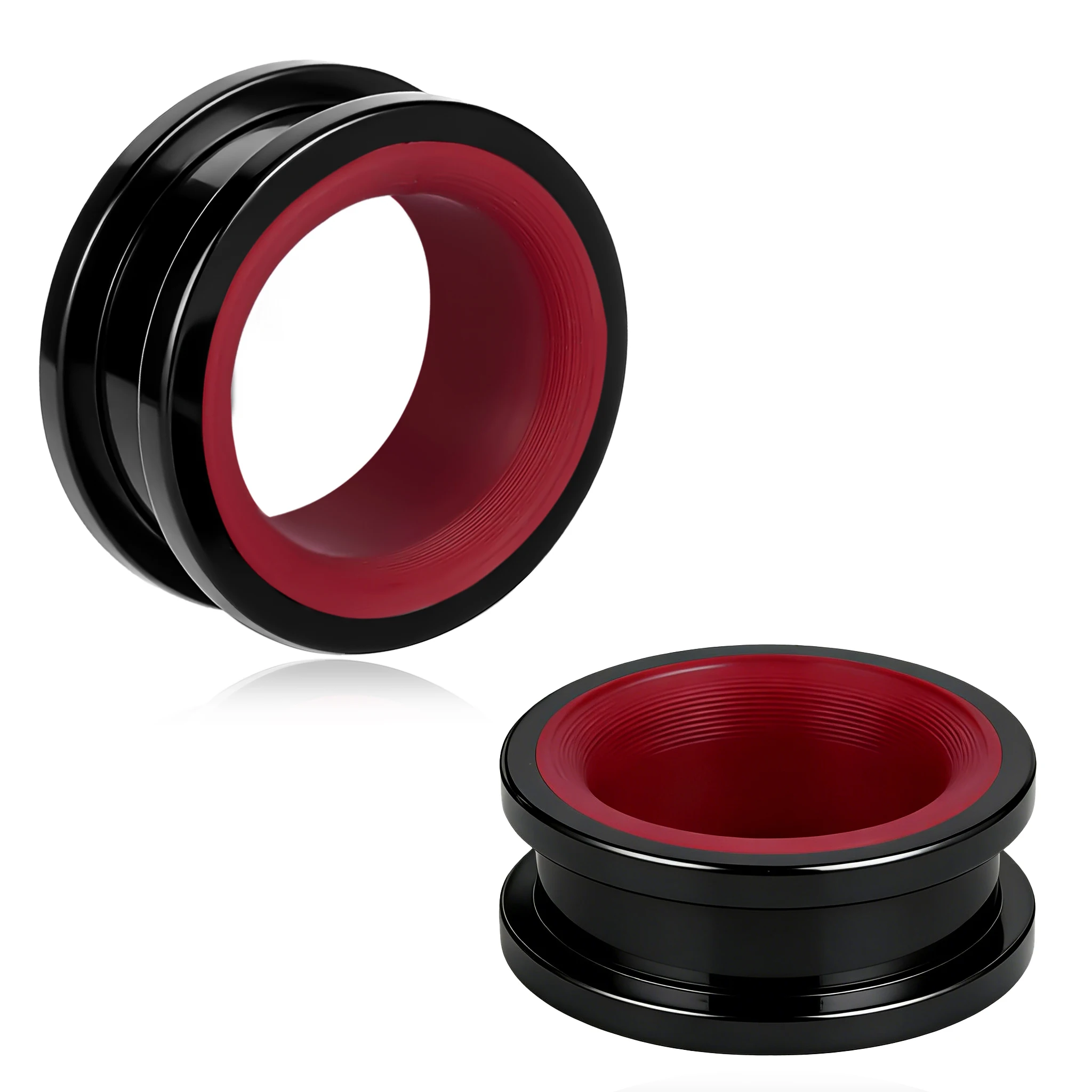 Stainless Steel Ear Tunnels, 2PCS Set