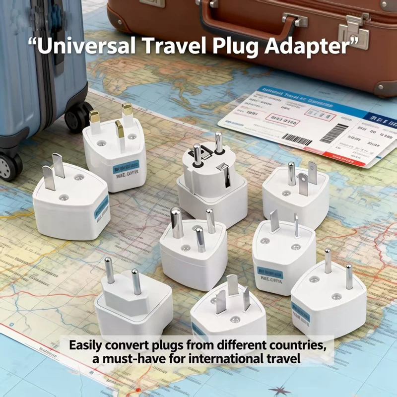 

Универсальный дорожный адаптер питания (переходник) для путешествий: США – ЕС, Корея (KR), Европа, Америка, Китай, Канада, Великобритания, Австралия. AC-конвертер.