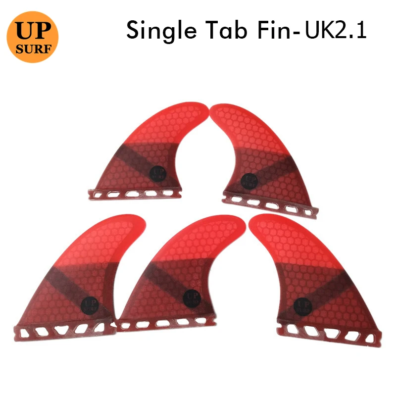 

UPSURF FUTURE Surf Single Tabs Fin UK2.1 Surfboard Fins Red color Fiberglass Honeycomb Tri-Quad Fins Quilhas Thruster 5 fin Set