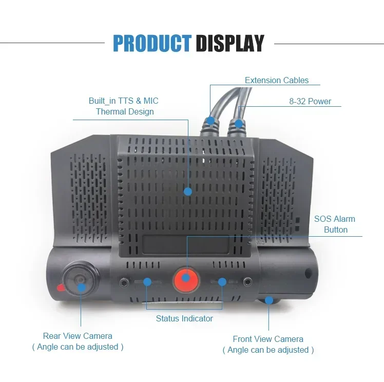 4g Video Remote Control Camera 2 Lens Car Dvr Wifi Gps Full HD Mobile Taxi Bus Truck Cctv Tracking Two Tf Card Mdvr