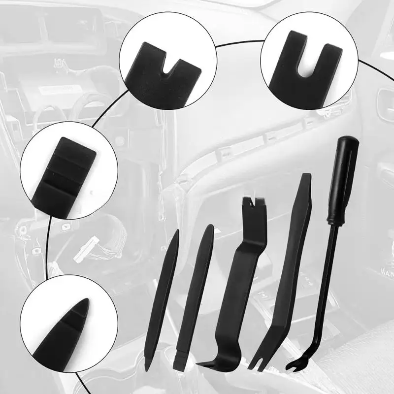 4/5-teiliges Werkzeugset zum Entfernen von Autoverkleidungen, kratzfest, verschiedene Größen, für die Installation von Auto-Audioanlagen und die Reparatur von Verkleidungen. – Detail 2