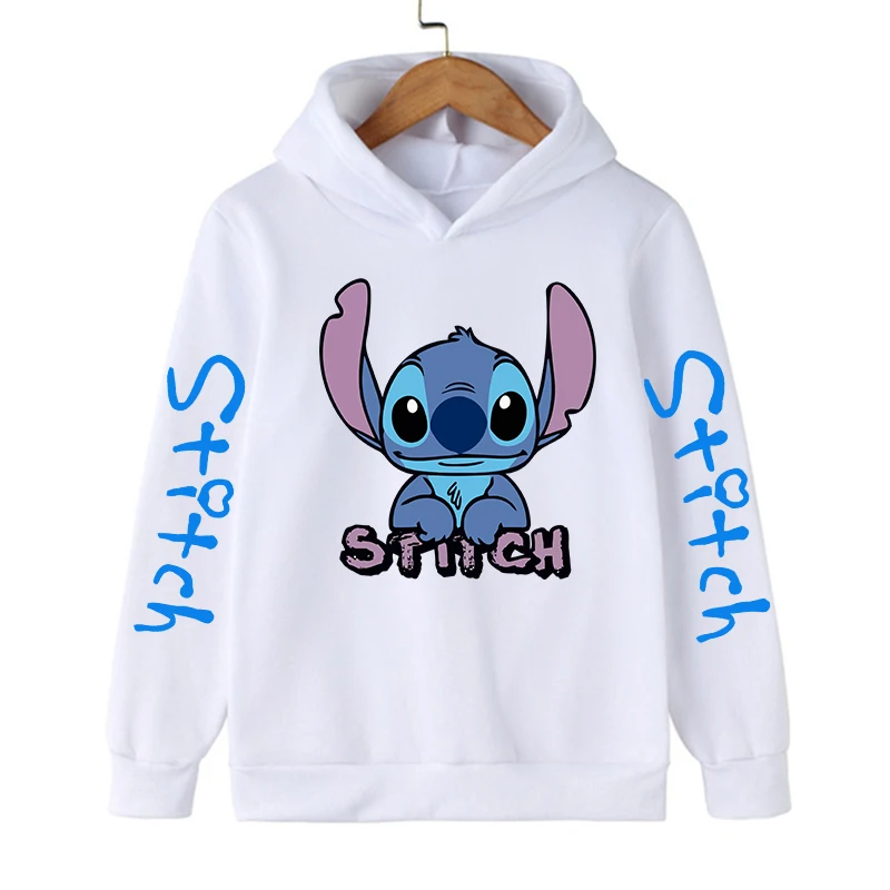 y2k Hoodies Kids Clothes Disney Stitch Hoodie Children Cartoon Kid Girl Boy Lilo and Stitch Sweatshirt Hoody Baby Casual Top