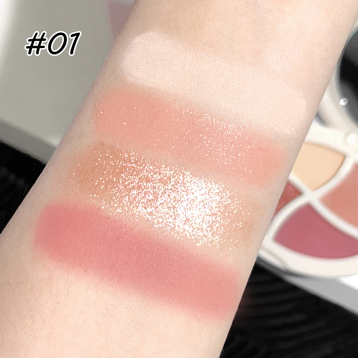 Maquillaje de sombra de ojos de cuatro colores, maquillaje mate, de alto brillo y de alto valor, resistente al agua y al sudor, fácil de aplicar