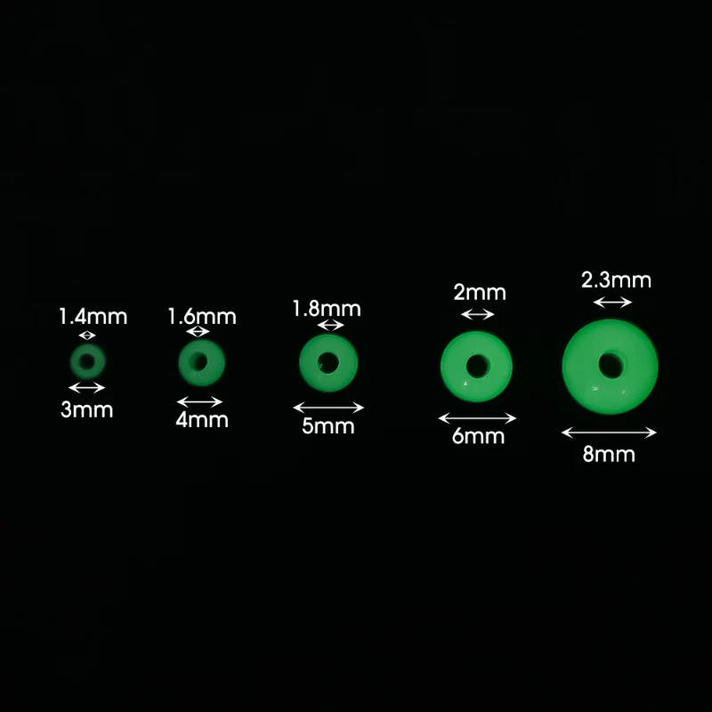 Cuentas luminicas para pesca Frijol espaciador 3-10 mm brillantes - imagen 2