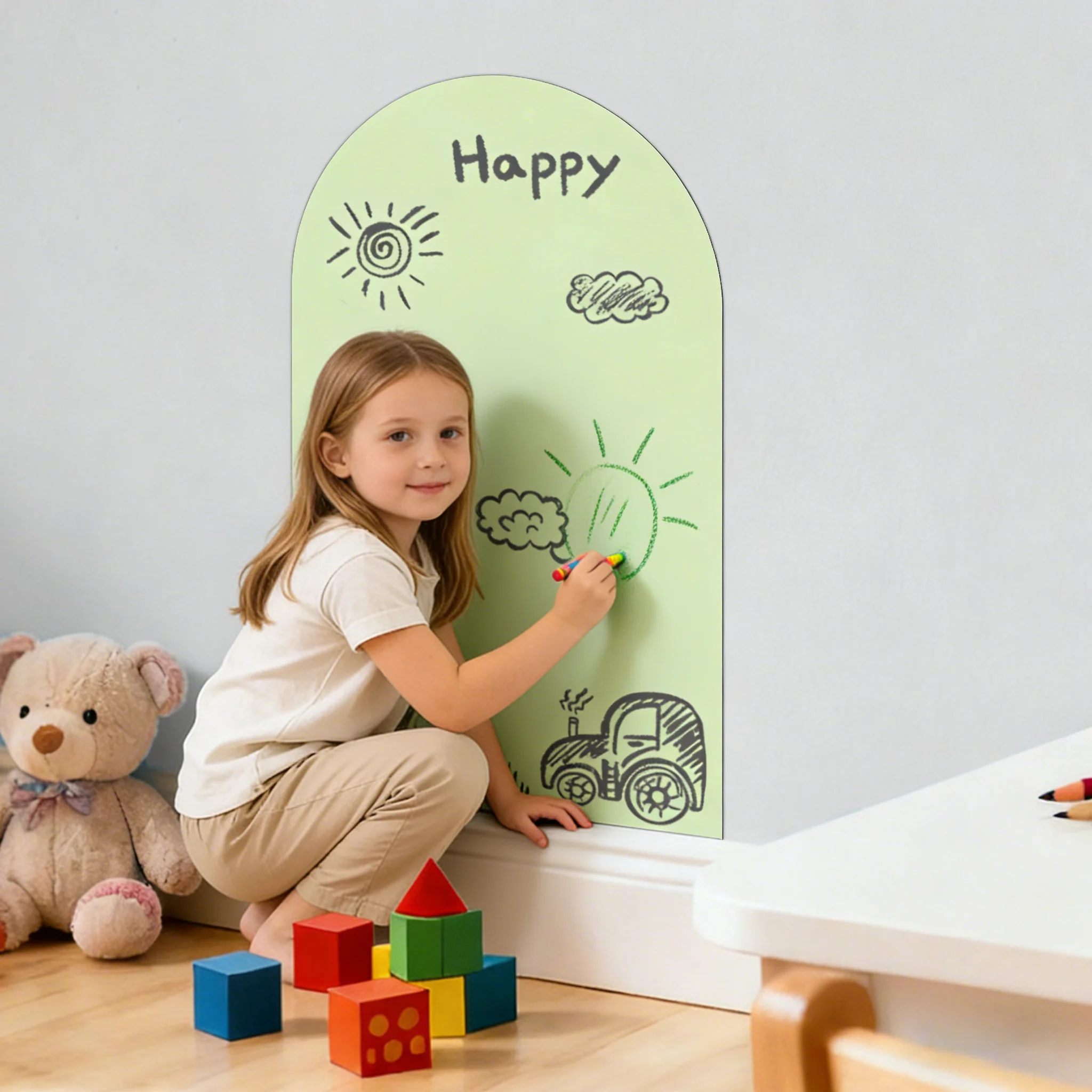 

Простой стиль, самоклеящаяся лента, магнитная арка, граффити, наклейка на стену, подходит для украшения стен комнаты, граффити