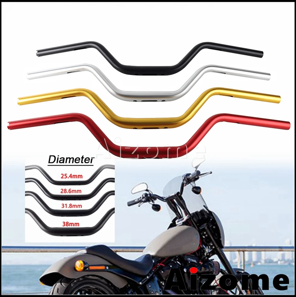 Universal Motorcycle Club Style Handlebar 25.4 mm-38mm High Bend Tapered Riser Bar For Harely Dyna Softail Sportster Handlebars