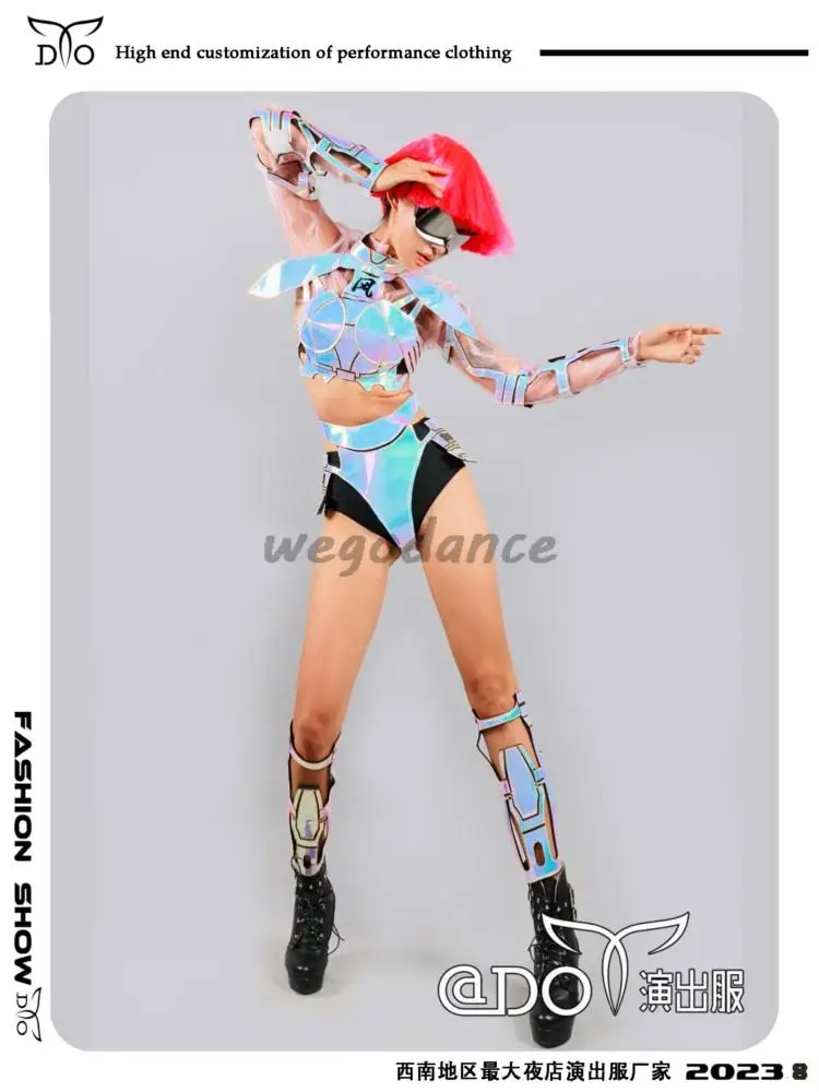 New Technology Paint Leather Futuristic GOGO Interactive DS Performance Clothing For Women