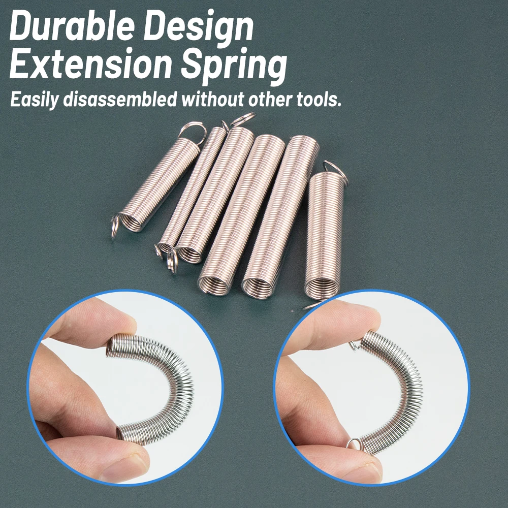 200Pcs/set Spring Assortment Kit 20 Sizes Galvanized Steel Compression Springs Mechanical Extension Springs Set for Home Repairs