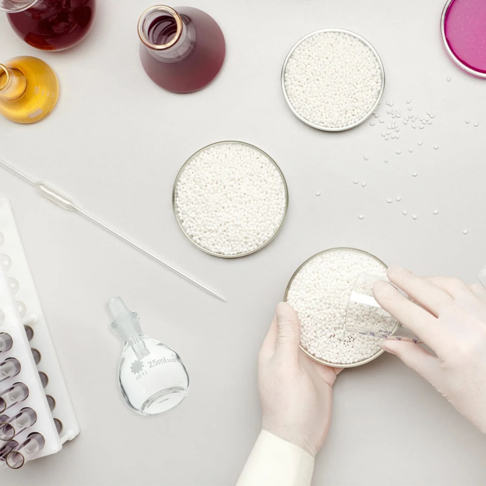 Bouteille en verre Pycnomcirculation avec bouchon, stockage de réactif de laboratoire, bouteilles en verre