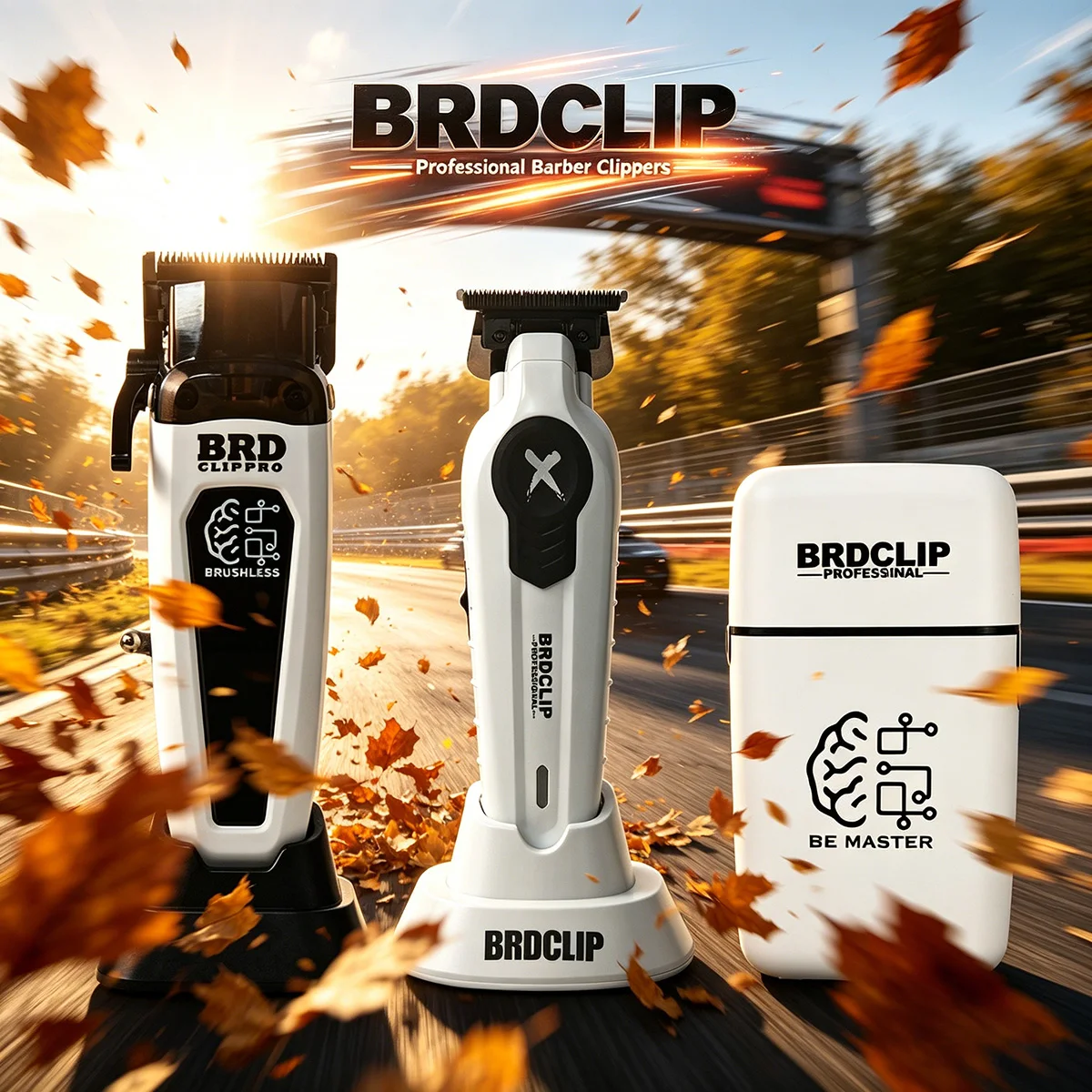 

BRDCLIPPRO White Barber Salon Kit Hair Clipper 106B Brushless Motor Trimmer Machine Hair Trimmer FA1T Shaver 609 10000RPM Men's