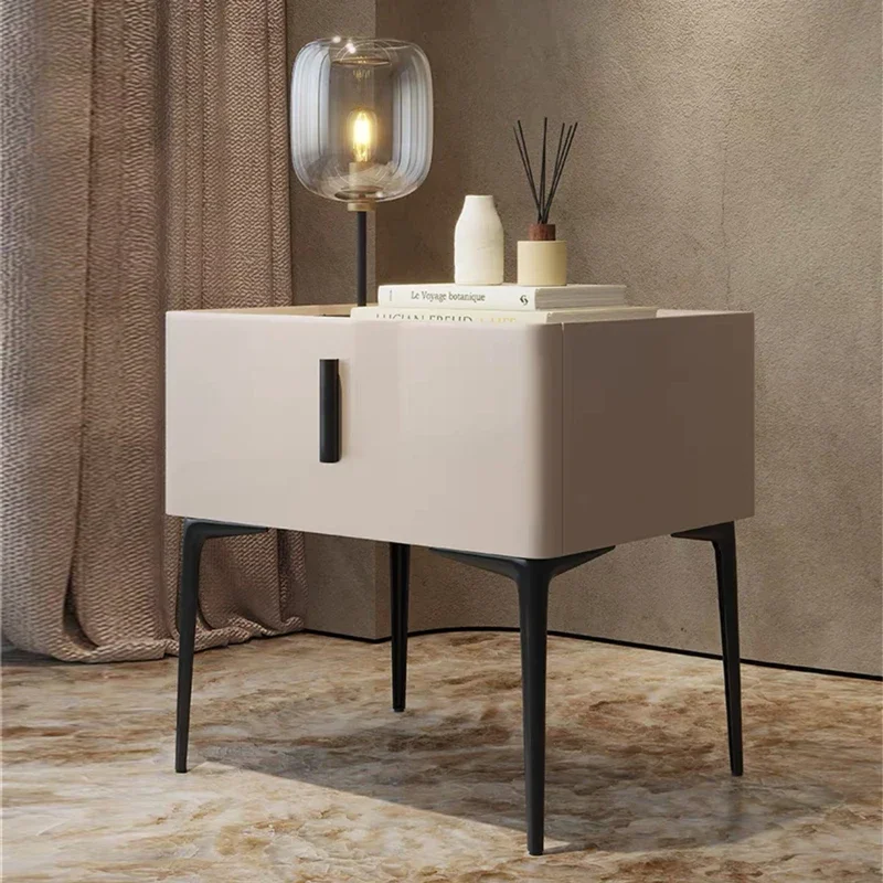 Mesita De Noche moderna para dormitorio, mesita De Noche nórdica, almacenamiento, ahorro De espacio, mesita De Noche minimalista De lujo, muebles