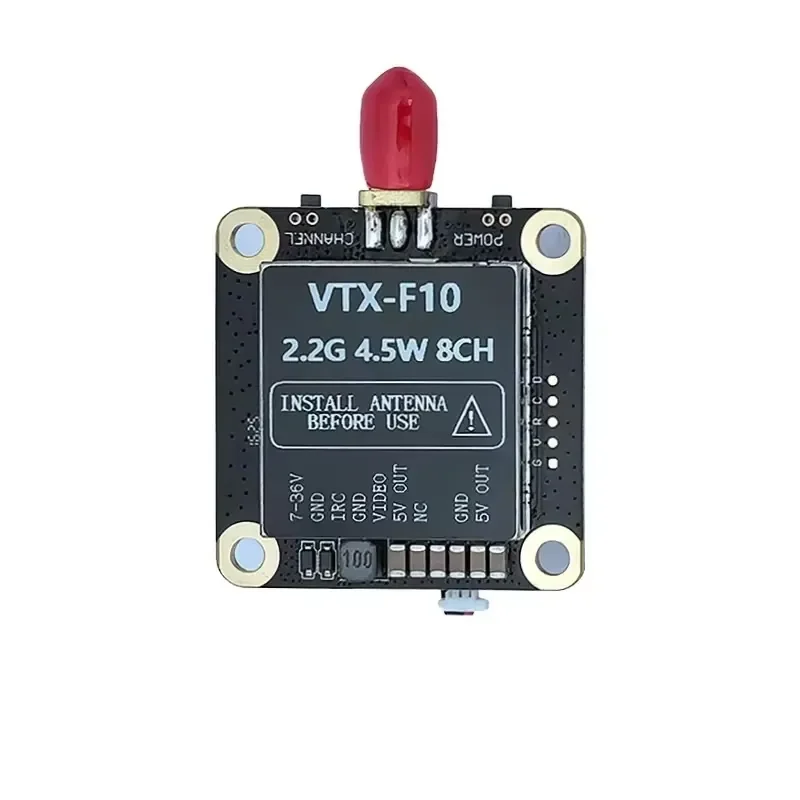 VTX-F10 2.2G-4.5W 8CH Wireless Analog Long-distance Video Receiver and Transmitter