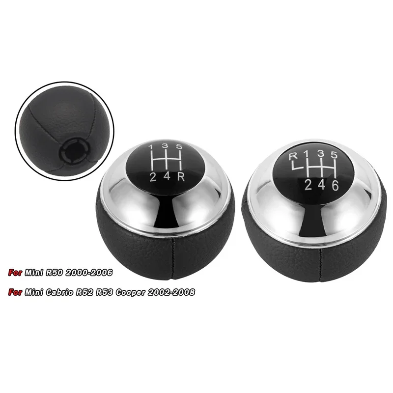 

5/6 Speed Manual Leather-Wrapped Gear Shift Knob for BMW MINI COOPER 2002-2008 - Transmission Lever, Durable Car Accessories
