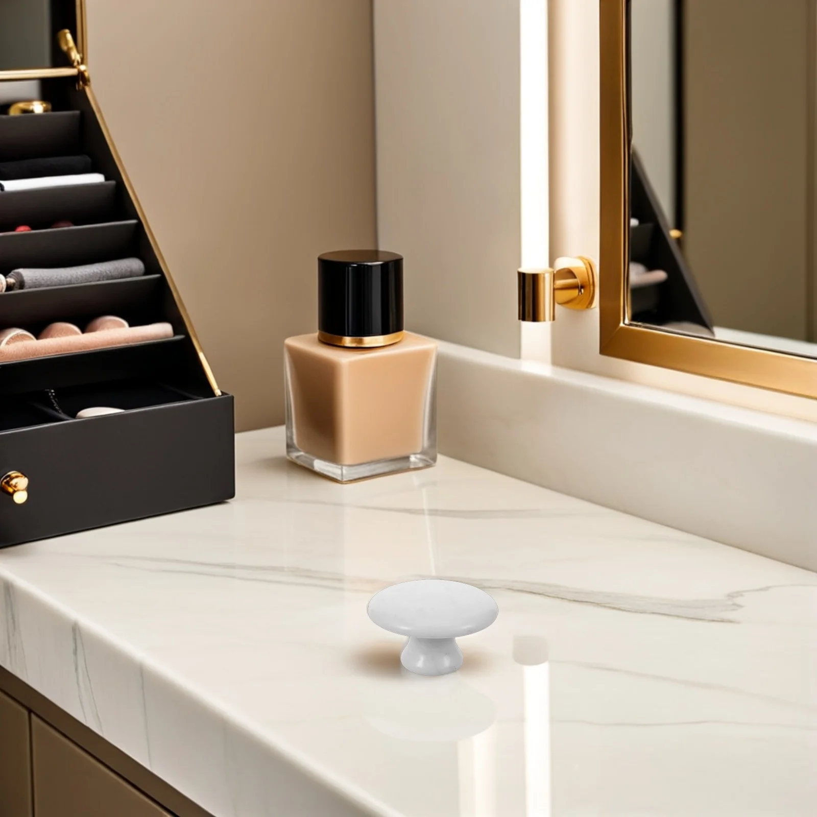 ลูกกลิ้งนวดหน้าหยก หินเห็ดขาว เครื่องนวดร้อนเย็น สำหรับนวดหน้าและร่างกาย ปรับรูปหน้า กัวซา บำรุงผิว ความงามประจำวัน