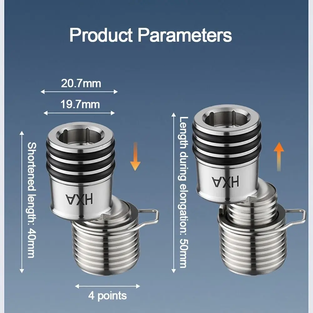 الفولاذ المقاوم للصدأ بزاوية منحني القدم زاوية تعديل تطول دش صنبور محول سميكة الحائط #6