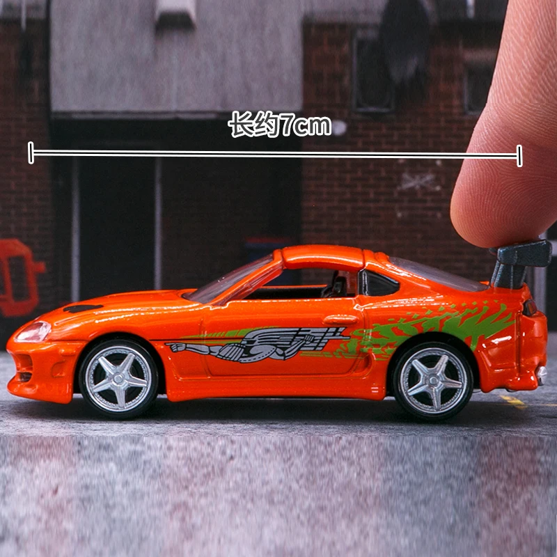 TAKARA TOMY TOMICA  Fast & Furious Nissan R34 Supra  Back to the future Collection of die-cast alloy car decoration model toys