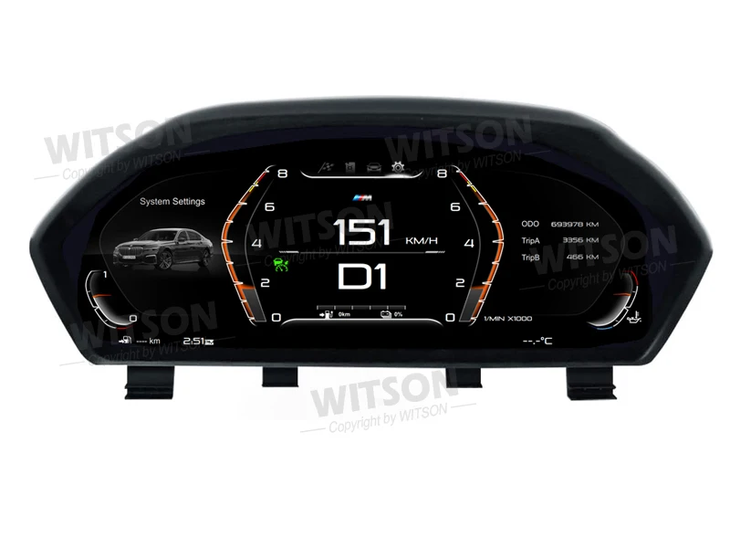 WITSON 12.3\'\' Digital Speedometer For BMW Series 3 F30 F31 F35 GT Series 4 F34 F32 F33 F36 2013 LCD Dashboard Instrument Cluster