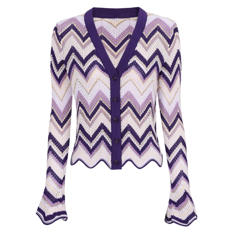

Women Contrast Color Geometric Stripe Long Sleeved Knitted Set 2025 New Slim Short Tops Loose Pants Sexy Sling Dress Suit