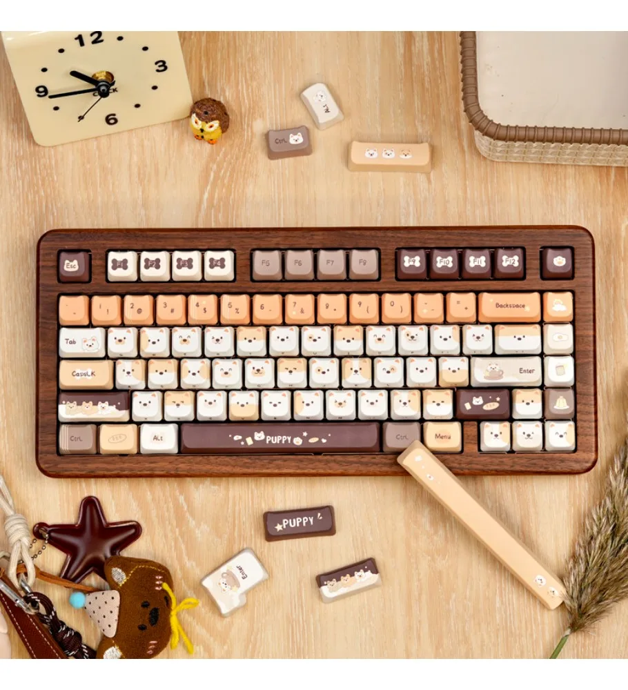 Wang Wang team keycap cat cat head height mechanical keyboard keycap 132 keys PBT material hot sublimation cross axis