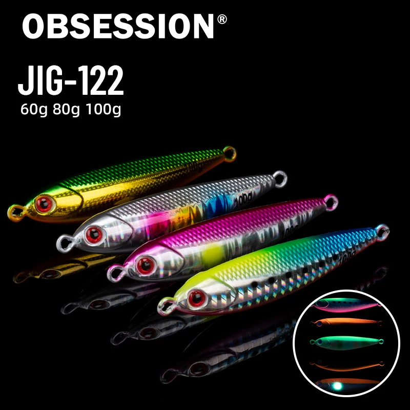 Obsession J122 señuelo jig metálico UV para agua salada - imagen 2