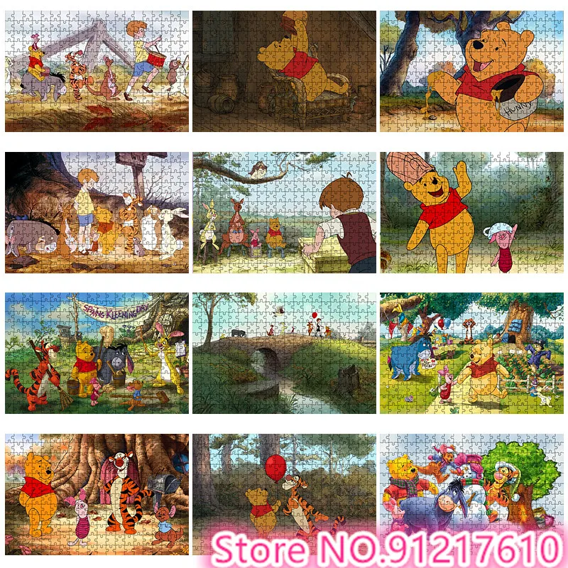 1000 Jigsaw Puzzles Crazy Winnie The Pooh Honey Pot Children's Brain-Burning Puzzle Game Holiday Gift Leisure