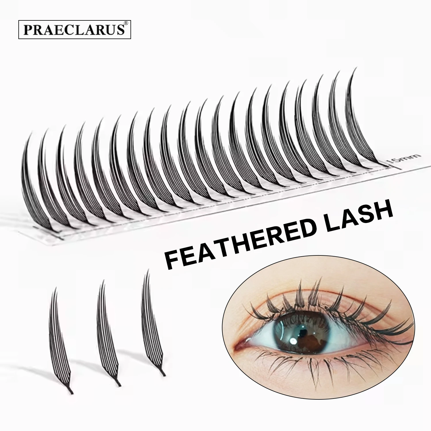 PRAECLARUS 240Fans Comic Spire Lashes Manga Eyelash Extensions 0.07mm 8-15MM Anime Lash Automatic Flowering Premade Fans Lashes