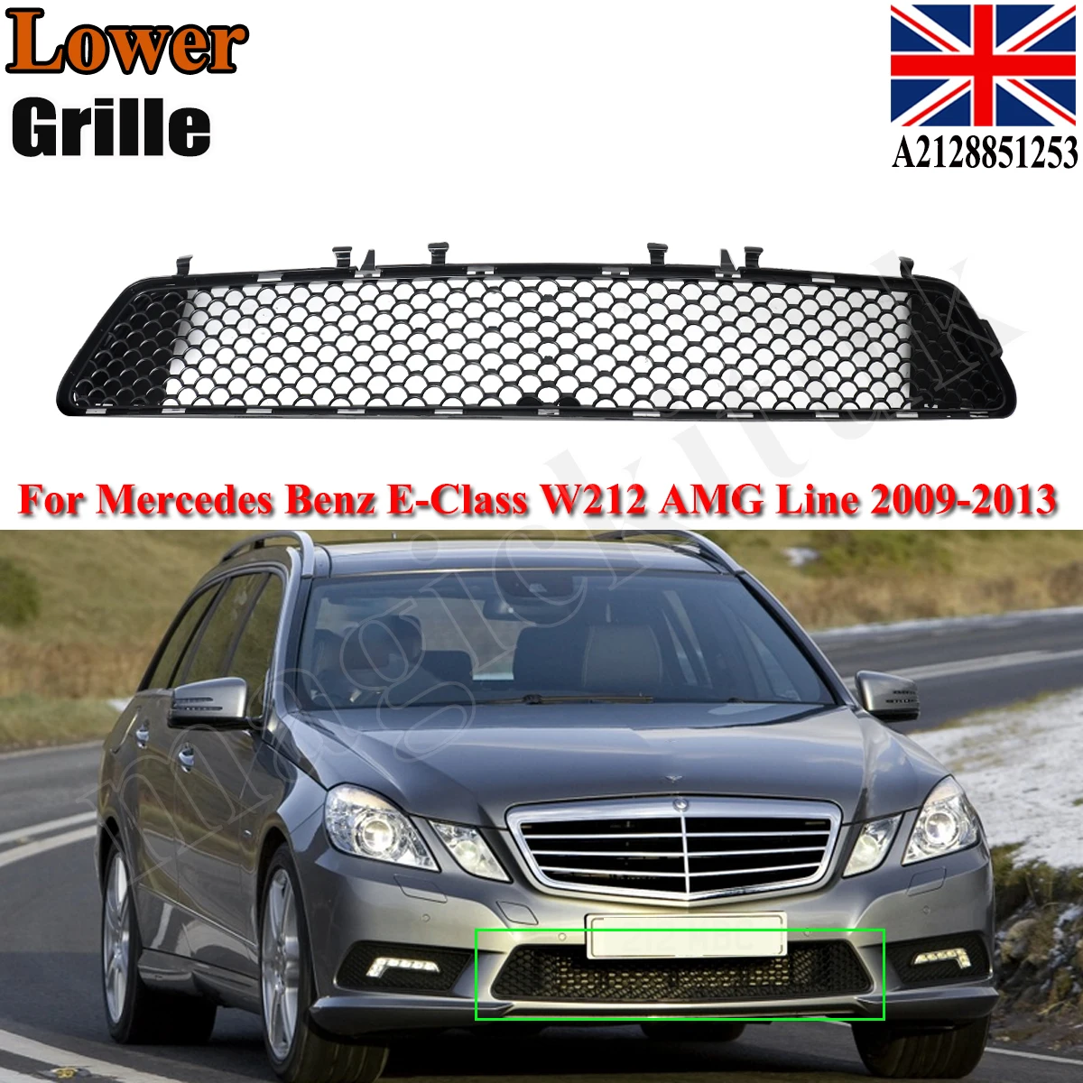 

Для Mercedes Benz E350 2010 2011 2012 2013 нижняя решетка переднего бампера 2128851253