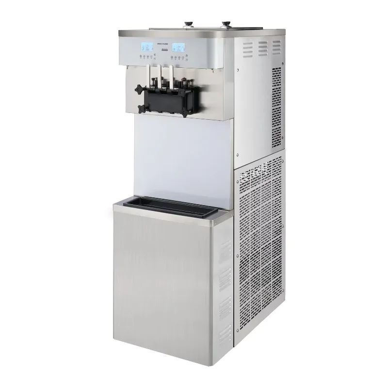 Custom Commercial Automatic Three Flavors Soft Ice Cream Machine 3 Nozzle 2+1 Double Compressor for Business