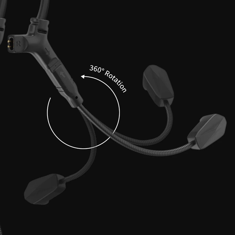 CVJ Hato 2 Kabel do Słuchawek Gaming Długość 2M z Obrotowym Mikrofonem Pin 0.78mm 2Pin Wtyki 3.5mm Type C USB Wymienne — zdjęcie produktu 5