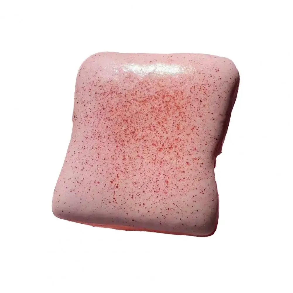 Zabawki antystresowe o spowolnionym powrocie do kształtu, zabawki sensoryczne redukujące stres, miękkie tosty jagodowe, kleiste chlebki do ściskania, realistyczne, na niepokój, na biurko.