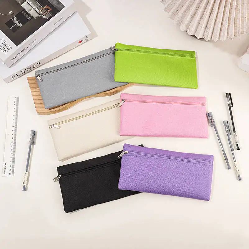 Oxford cloth pencil case, student stationery for the new semester, large capacity portable pencil case, campus stationery bag