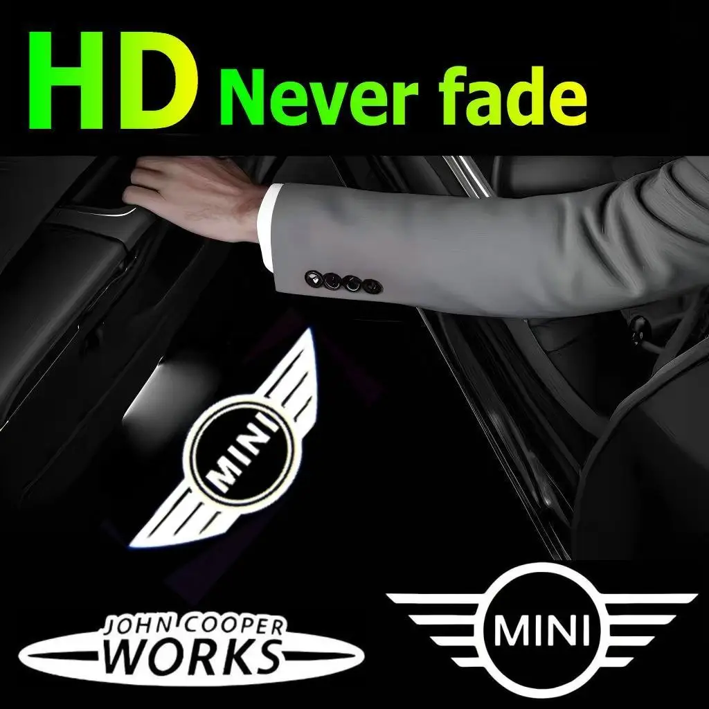 2 шт. HD для BMW Mini Cooper Works R55 R56 R50 R53 R60 R61 F54 F55 F56 F60 аксессуары светодиодный светильник проектор двери автомобиля приветственный свет