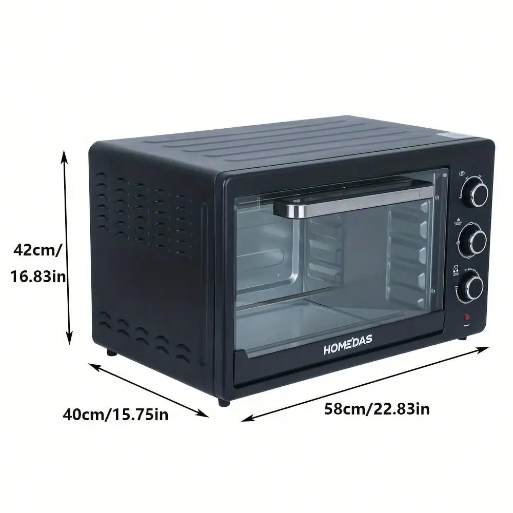 

Тостер-печь XL, 38QT, на 6 ломтиков хлеба, семейный размер, черный, 1600 Вт, новый