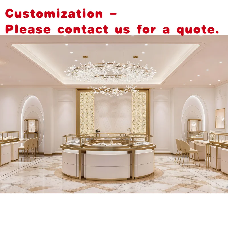 

custom.Luxury Custom Round Curved Jewelry Display Counter Mall Retail Shop Counter