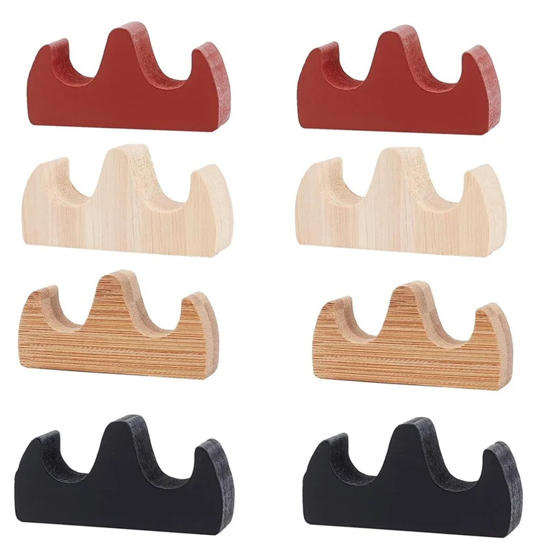 新 - 絵画ブラシレストスタンド筆ラック 4 色書道ブラシホルダー火の形の木製