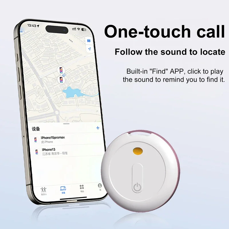 Pelacak Bluetooth untuk iOS Temukan Tag Pencari Lokasi Mini Posisi Global Pencari Kunci Hewan Peliharaan Pelacakan Pencari Lokasi Burung Anjing Kucing IP67 Tahan Air